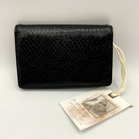 Jessica Simpson Two Tone Python Meteorite Small Black Wallet 13JS9APMX-MTP - Picture 2 of 5
